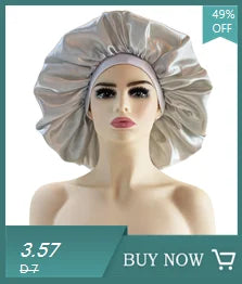 Women Satin Bonnet Cap Double Layer Silk