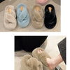 Woman Furry Ladies Faux Fur Luxury Fluffy Plush Slipper House Fuzzy Girl Platform Indoor Flat Casual sandals Round Toe Winter