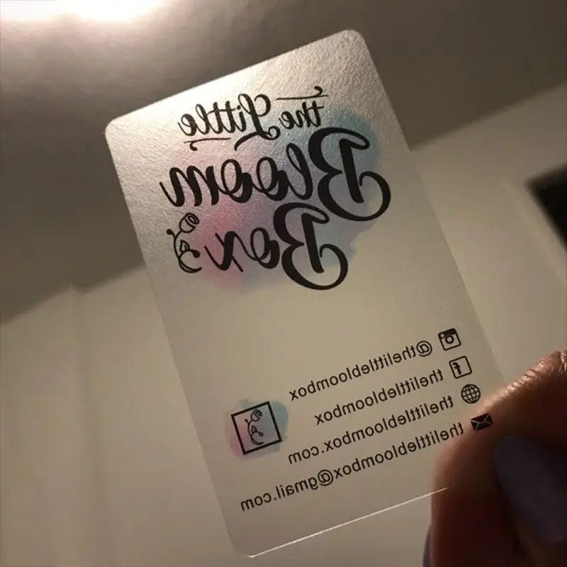 85x54mm PVC Plastic Transpart Card