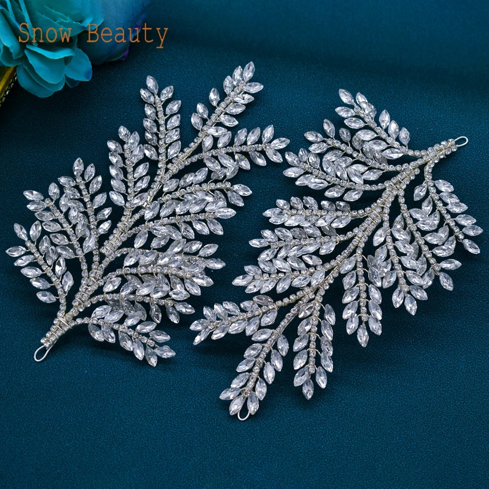 DZ110 1/2 PCS Luxury Bridal Headwear Rhinestone Women Tiaras Princess Hair Accessories Wedding Headpiece Bridesmaid Hair Jewelry