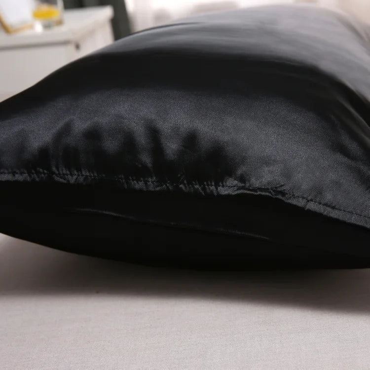 Pillowcase Silk Pillow Cover Silky Satin Hair Beauty Pillow case Comfortable Pillow Case Home Decor wholeStandard/Queen 1PC