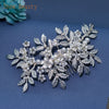 DZ099 Vintage Bridal Hair Accessories Shiny Rhinestones Handmade Women Tiara Leaves Wedding Hair Comb Flower Bridal Hairpins
