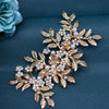 DZ099 Vintage Bridal Hair Accessories Shiny Rhinestones Handmade Women Tiara Leaves Wedding Hair Comb Flower Bridal Hairpins