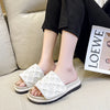 Ladies Magic Sticker Flat Slippers 2023 Summer New Designer  for Women Elegant Home Flat Slippers Outdoor Sandals and Slippers