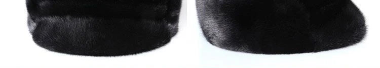 Winter Thickened Genuine Mink Fur Bomber Hat For Man Black/Brown Tag Elderly Ear Warm Chapeau Motorcycle Russian Style Mink Caps