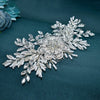DZ099 Vintage Bridal Hair Accessories Shiny Rhinestones Handmade Women Tiara Leaves Wedding Hair Comb Flower Bridal Hairpins