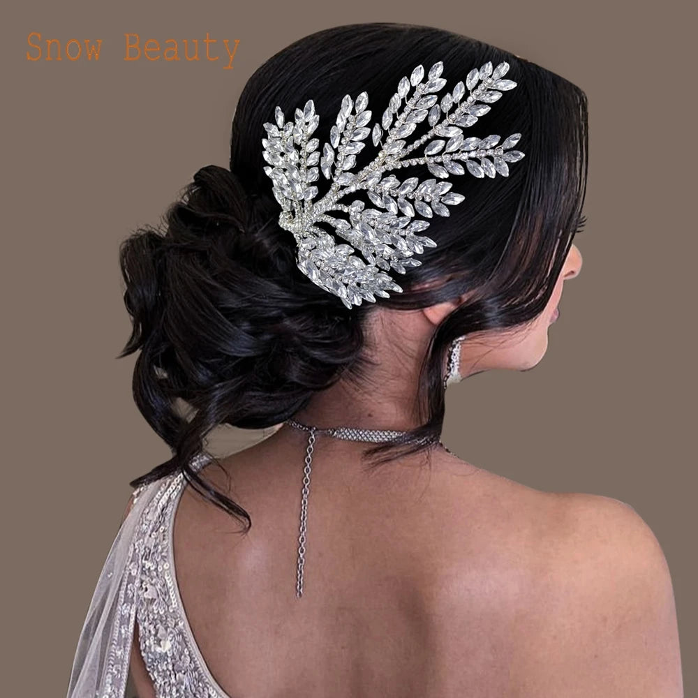 DZ110 1/2 PCS Luxury Bridal Headwear Rhinestone Women Tiaras Princess Hair Accessories Wedding Headpiece Bridesmaid Hair Jewelry