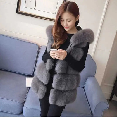 Faux Fur Long Vest