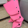 High Heel Long Boots for Women Botte Winter Boots Shoes Botas Mujer Thin Heeled Pointed Denim Metal Button Shoe Zapatos De Mujer