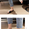 High End Luxury Flower Slippers Women Camellia Shoes Open Toe Slides Femme Outside&Home Pantuflas Sandals Ladies Flip Flops