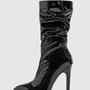 High-quality Pointed Toe Ladies Boots 11CM Stiletto Fashion Women Party Shoes Mid-Calf Boots Side Zipper Pleated High heels 42