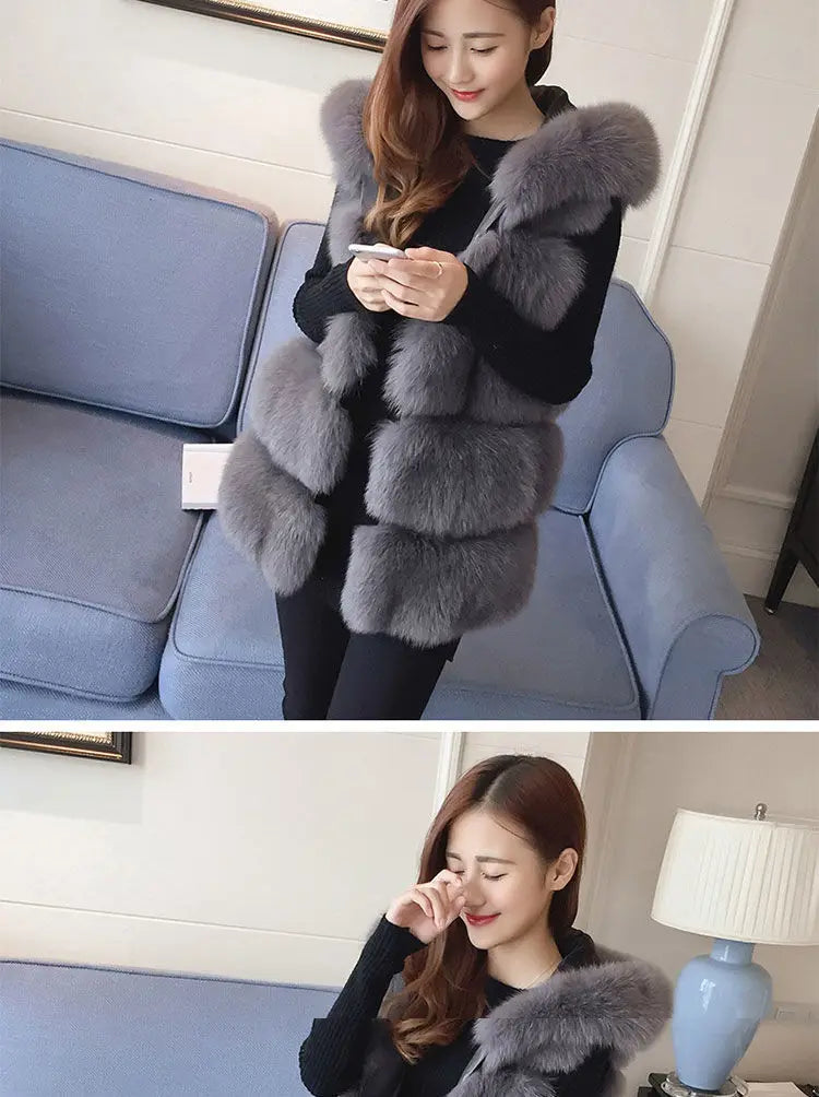 Faux Fur Long Vest