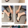 High End Luxury Flower Slippers Women Camellia Shoes Open Toe Slides Femme Outside&Home Pantuflas Sandals Ladies Flip Flops