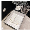 High End Luxury Flower Slippers Women Camellia Shoes Open Toe Slides Femme Outside&Home Pantuflas Sandals Ladies Flip Flops