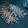 DZ012 Champagne Crystal Headband Tiara For Women Rhinestone Hairband Pageant Party Headdress Wedding Hair Accessories Jewelry