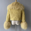 Jxwatcher Wool Coat for Women Real Mongolian Fur Collar Cuffs Winter Fashion Solid Color Tweed Cropped Jacket Fall New Arrival