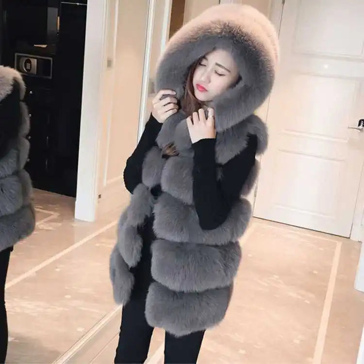 Faux Fur Long Vest