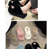 Woman Furry Ladies Faux Fur Luxury Fluffy Plush Slipper House Fuzzy Girl Platform Indoor Flat Casual sandals Round Toe Winter