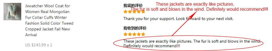 Jxwatcher Wool Coat for Women Real Mongolian Fur Collar Cuffs Winter Fashion Solid Color Tweed Cropped Jacket Fall New Arrival
