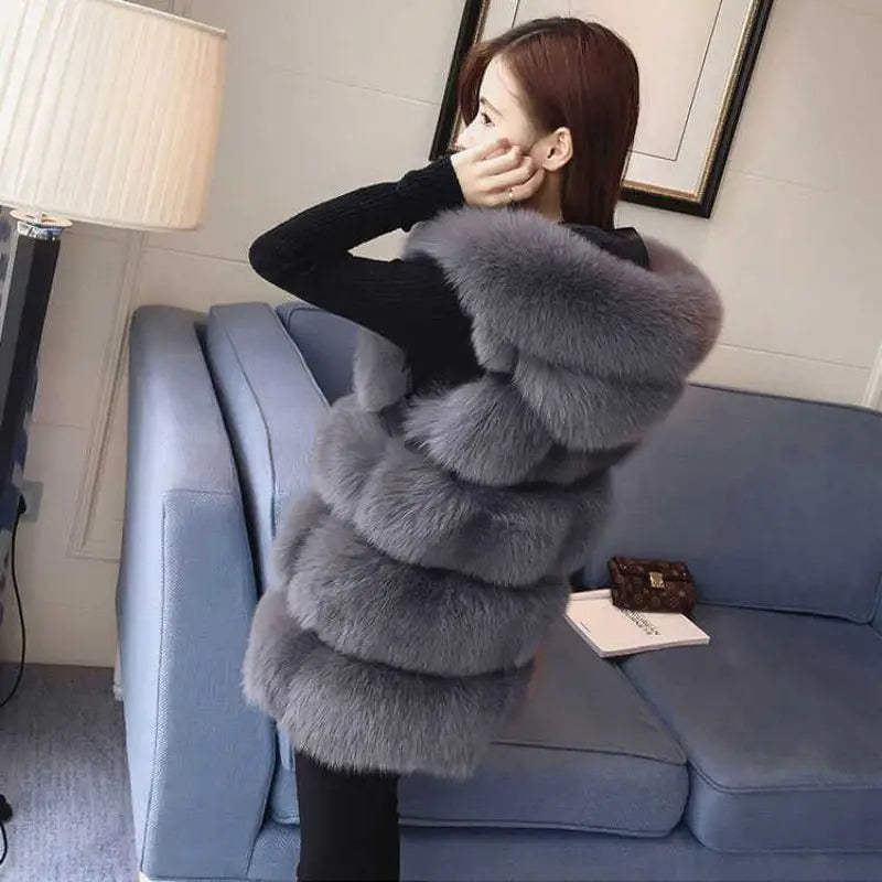 Faux Fur Long Vest