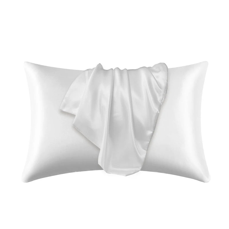 Pillowcase Silk Pillow Cover Silky Satin Hair Beauty Pillow case Comfortable Pillow Case Home Decor wholeStandard/Queen 1PC