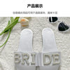 Summer Bride Satin Pearl Slippers Wedding  Comfortable Anti Slip Bride Slippers Bride Wedding Party Accessory Ladies Shoes
