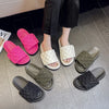 Ladies Magic Sticker Flat Slippers 2023 Summer New Designer  for Women Elegant Home Flat Slippers Outdoor Sandals and Slippers