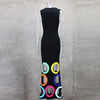 Sexy Hollow Patchwork Colorful Dot Long Dresses Elegant Women O Neck Slim A-Line Party Dress Spring Summer Sleeveless Maxi Dress