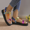 2024Women Sandals Color Flat Casual Light Shoes for Ladies Fashion 2024 Outdoor Beach Casual Sandals Zapatillas Mujer