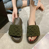 Ladies Magic Sticker Flat Slippers 2023 Summer New Designer  for Women Elegant Home Flat Slippers Outdoor Sandals and Slippers