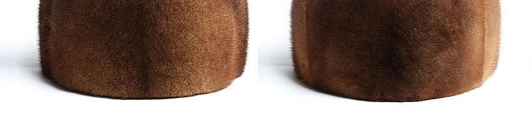 Winter Thickened Genuine Mink Fur Bomber Hat For Man Black/Brown Tag Elderly Ear Warm Chapeau Motorcycle Russian Style Mink Caps