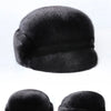 Winter Thickened Genuine Mink Fur Bomber Hat For Man Black/Brown Tag Elderly Ear Warm Chapeau Motorcycle Russian Style Mink Caps