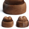 Winter Thickened Genuine Mink Fur Bomber Hat For Man Black/Brown Tag Elderly Ear Warm Chapeau Motorcycle Russian Style Mink Caps