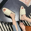 Ladies Magic Sticker Flat Slippers 2023 Summer New Designer  for Women Elegant Home Flat Slippers Outdoor Sandals and Slippers