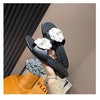 High End Luxury Flower Slippers Women Camellia Shoes Open Toe Slides Femme Outside&Home Pantuflas Sandals Ladies Flip Flops