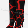 Zebra Print Knee High Boots Genuine Leather Mixed Color Slip-On Elegant Concise Fashion Women Shoes New Pointed Toe Thin Heels