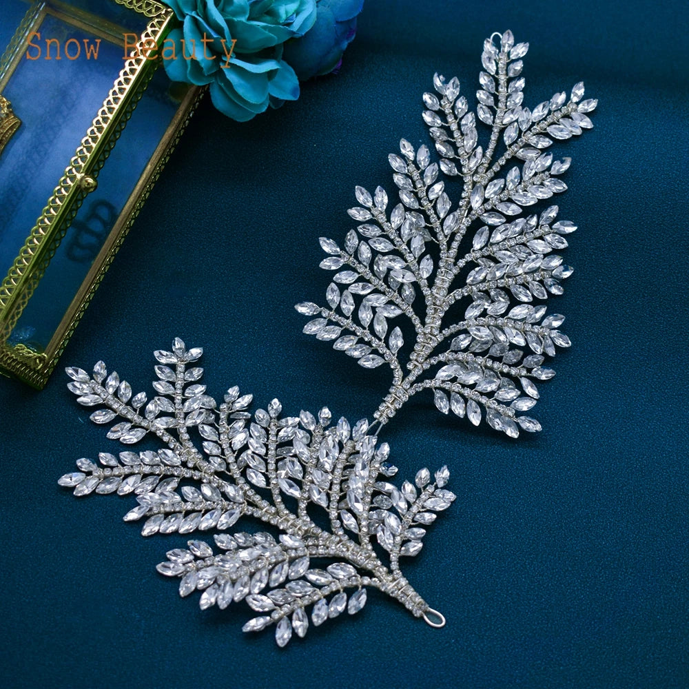 DZ110 1/2 PCS Luxury Bridal Headwear Rhinestone Women Tiaras Princess Hair Accessories Wedding Headpiece Bridesmaid Hair Jewelry