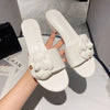 High End Luxury Flower Slippers Women Camellia Shoes Open Toe Slides Femme Outside&Home Pantuflas Sandals Ladies Flip Flops
