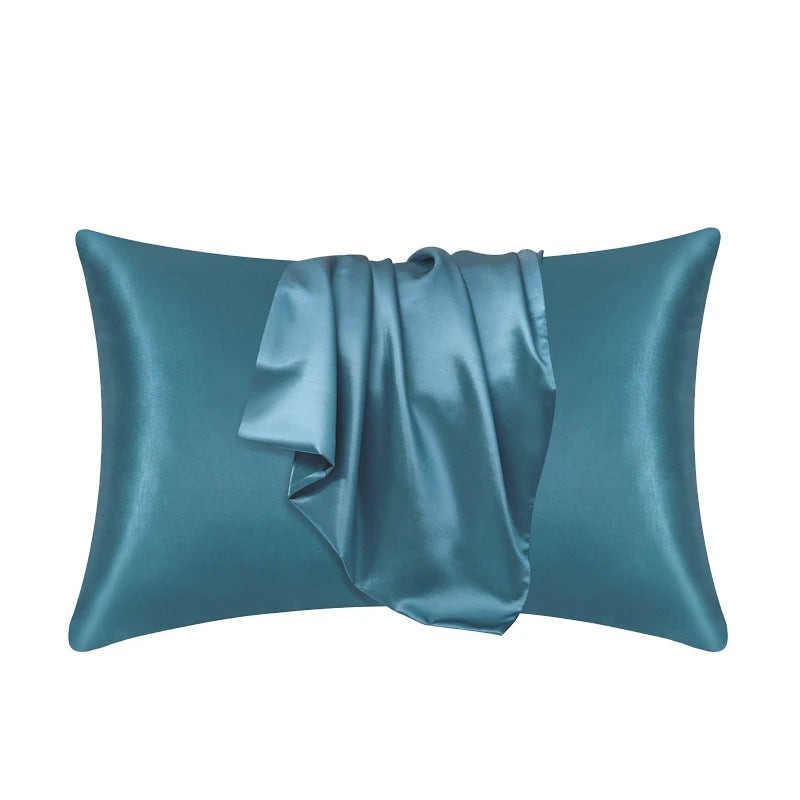 Pillowcase Silk Pillow Cover Silky Satin Hair Beauty Pillow case Comfortable Pillow Case Home Decor wholeStandard/Queen 1PC