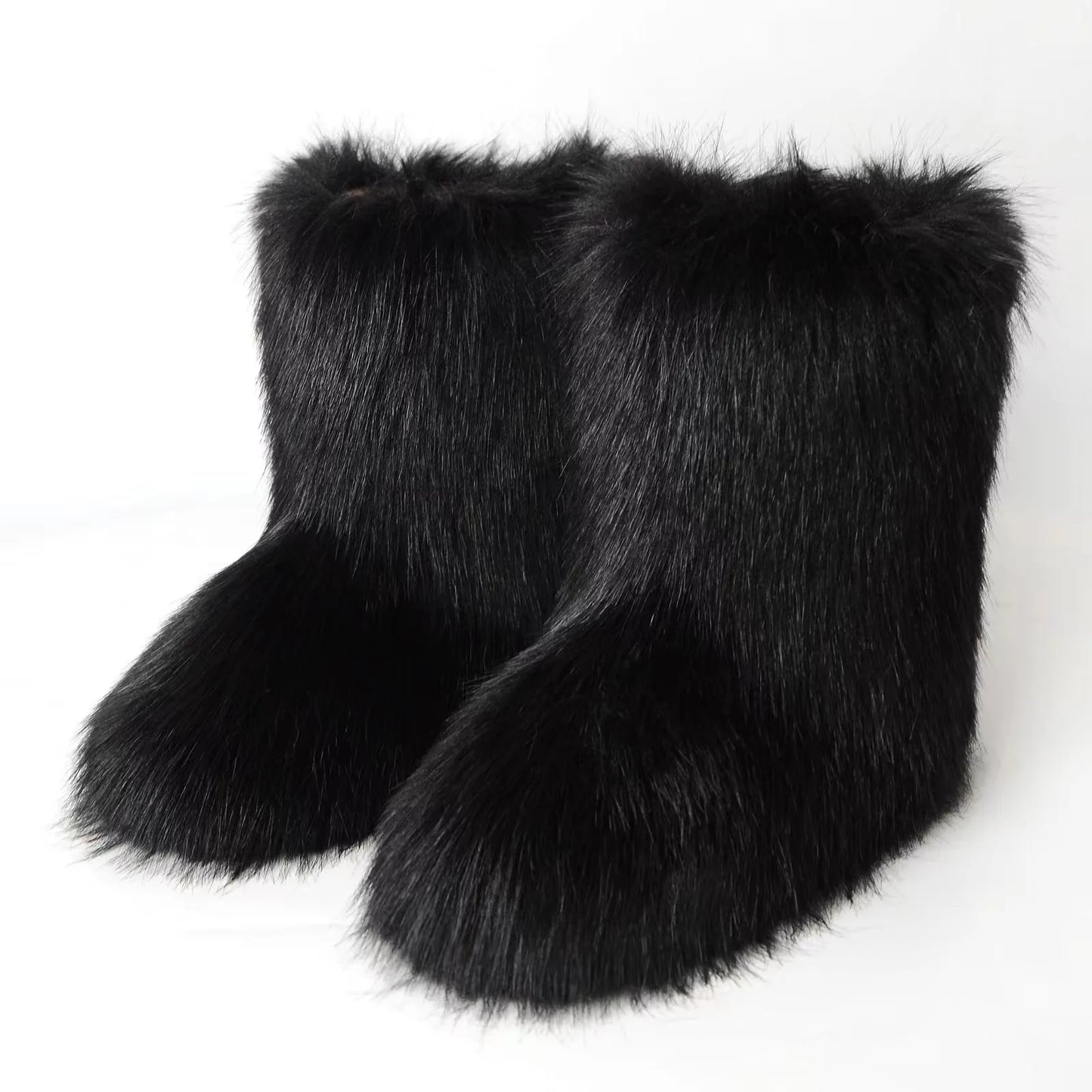 Fluffy Mid-calf Boots