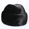 Winter Thickened Genuine Mink Fur Bomber Hat For Man Black/Brown Tag Elderly Ear Warm Chapeau Motorcycle Russian Style Mink Caps