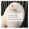Woman Furry Ladies Faux Fur Luxury Fluffy Plush Slipper House Fuzzy Girl Platform Indoor Flat Casual sandals Round Toe Winter
