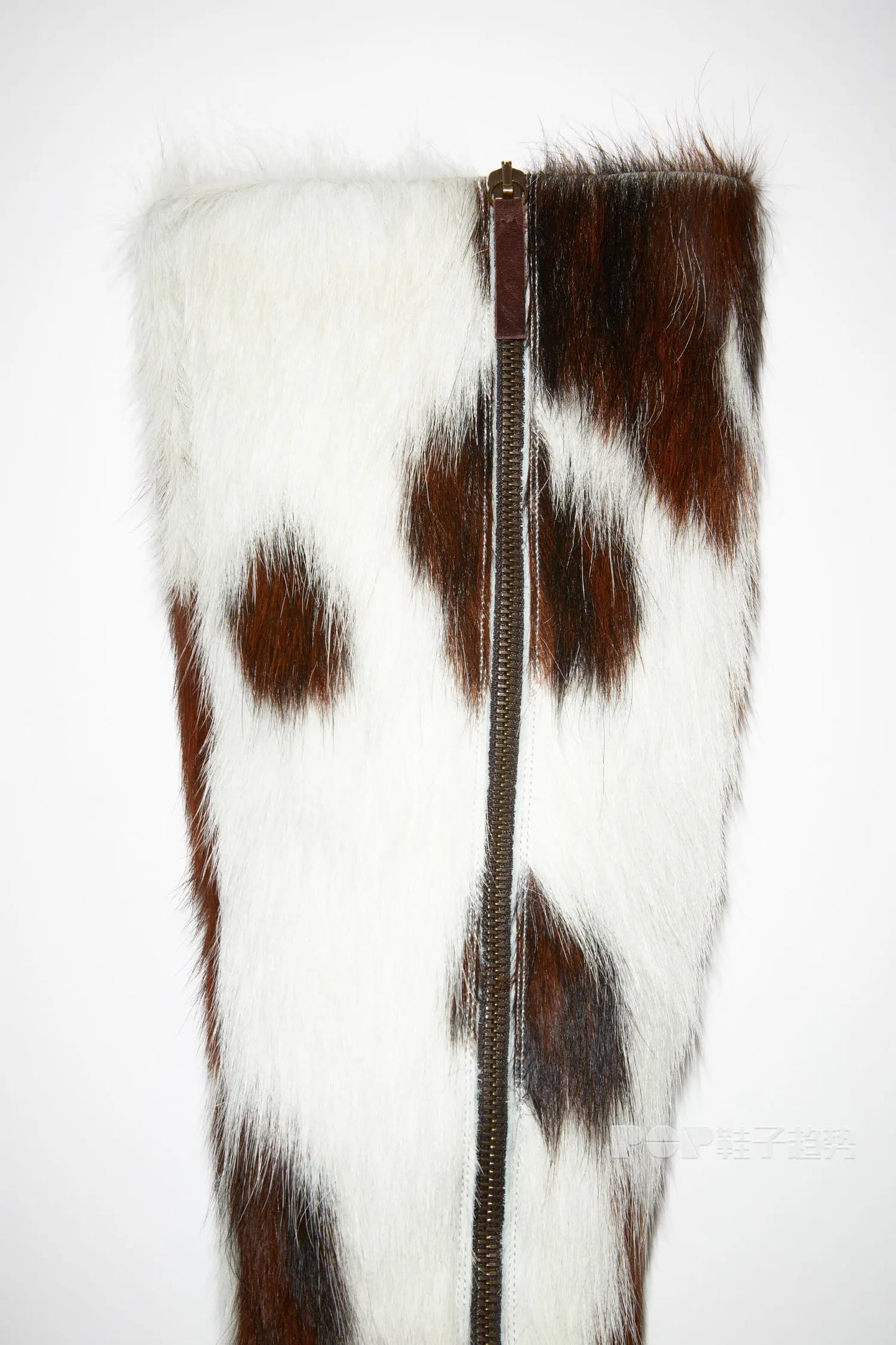 Womens Real calf hair Platform Knee High Boots for woman 2025 Winter Warm With Real Wool Inside