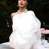 Long Evening Maxi Dress One Shoulder Hand 3D Floral Formal Dress