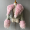Jxwatcher Wool Coat for Women Real Mongolian Fur Collar Cuffs Winter Fashion Solid Color Tweed Cropped Jacket Fall New Arrival