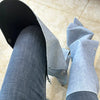 High Heel Long Boots for Women Botte Winter Boots Shoes Botas Mujer Thin Heeled Pointed Denim Metal Button Shoe Zapatos De Mujer