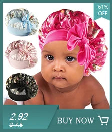 Women Satin Bonnet Cap Double Layer Silk