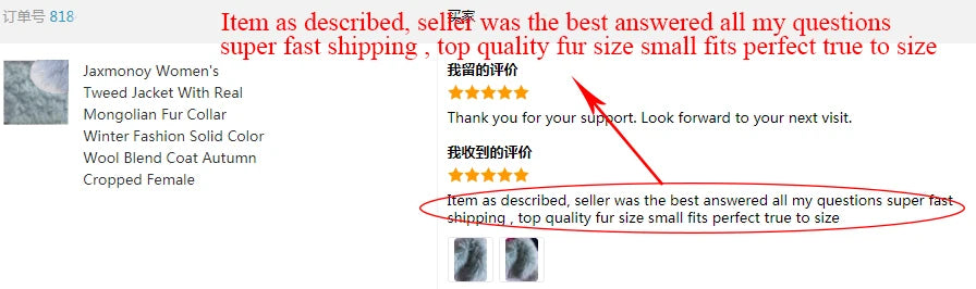 Jxwatcher Wool Coat for Women Real Mongolian Fur Collar Cuffs Winter Fashion Solid Color Tweed Cropped Jacket Fall New Arrival