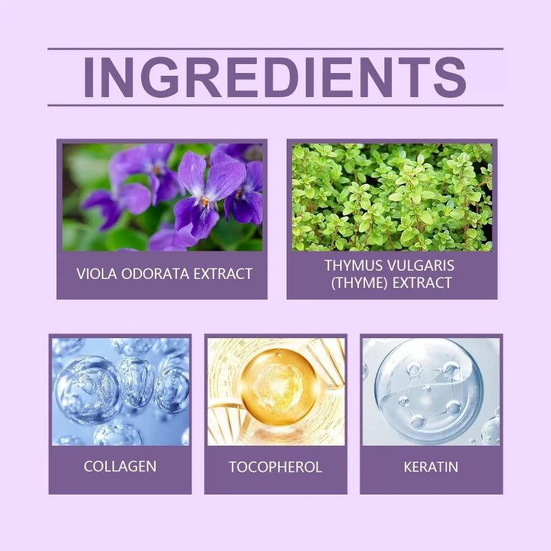 Purple Keratin Hair Mask Fast Repair for Dry Frizz Damaged Hair