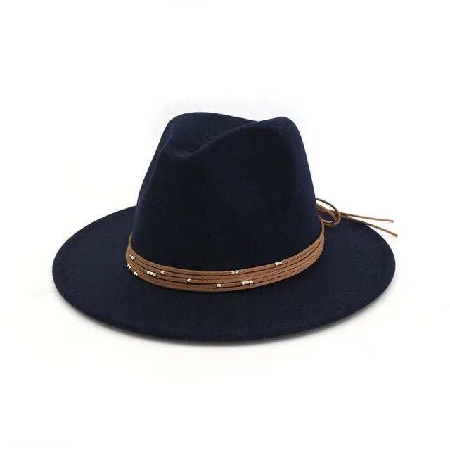 Chic Wide Brim Wool Fedora Hats